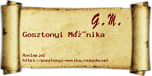 Gosztonyi Mónika névjegykártya